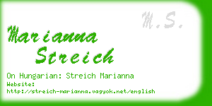 marianna streich business card